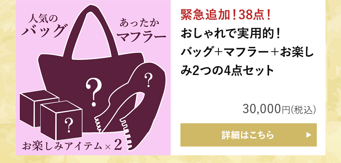 【運試しミステリーバッグ】おまけ付き！人気バッグ＆マフラーセット 2025