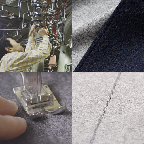 東京が誇るのニットメーカーの仕立て。独自の縫製が抜群の着心地を生む